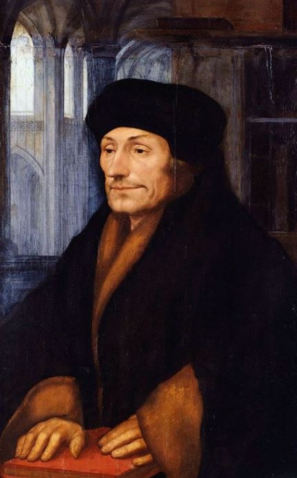 Erasmus, portrait by Hans Holbein the Young (1523)